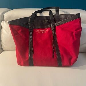 Victoria's Secret Bold Red and Black Tote